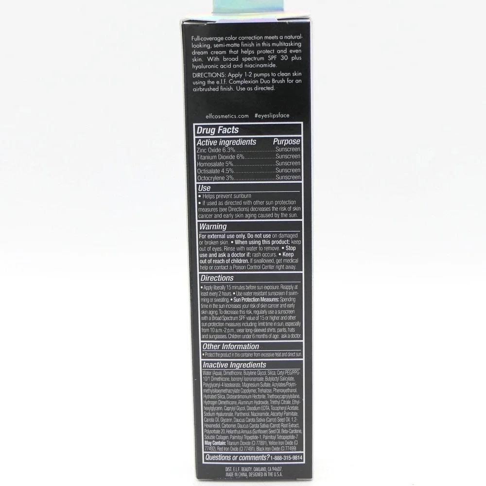 elf Camo CC Cream Medium 370 N Full Coverage Semi-Matte SPF 30 4 Pack 10/26+